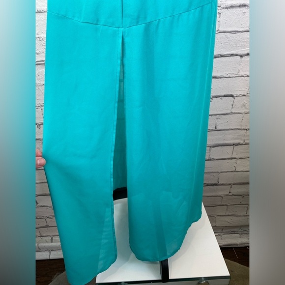 Gianni Bini Teal Blue Sheath Dress Maxi Dress size 8 Demur - Picture 5 of 11